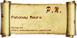 Patonay Maura névjegykártya